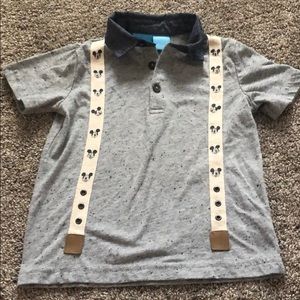 Mickey adorable size18-24m overall polo